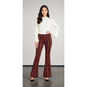 Altar'd State Metallic Striped Flare Pants XS